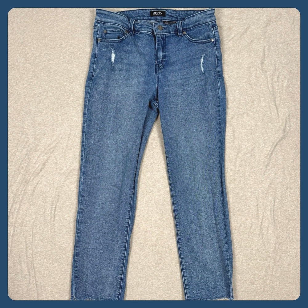 Buffalo David Bitton Women‎ Distressed Blue Wash Denim Jeans Size 8 29